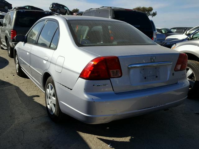 2HGES26742H589781 - 2002 HONDA CIVIC EX ვერცხლისფერი ფოტო 3