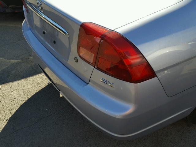 2HGES26742H589781 - 2002 HONDA CIVIC EX ვერცხლისფერი ფოტო 9