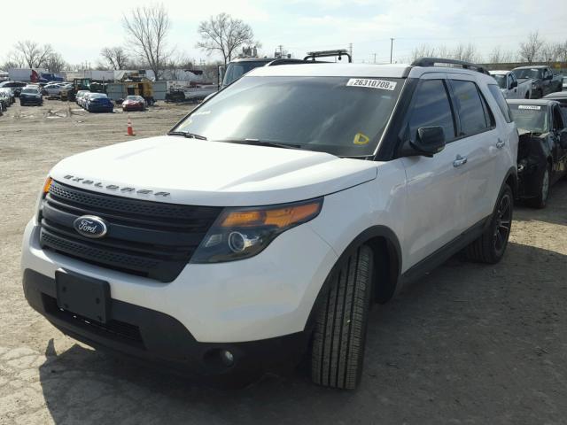1FM5K8GT2EGC15128 - 2014 FORD EXPLORER S WHITE photo 2