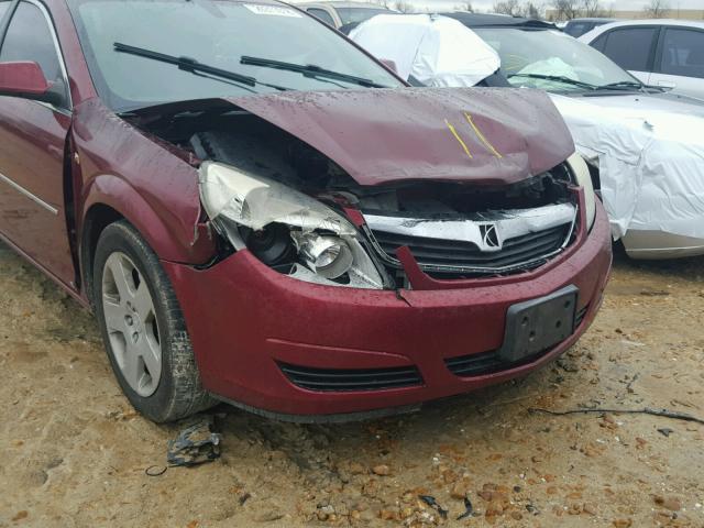 1G8ZS57N38F259116 - 2008 SATURN AURA XE RED photo 9