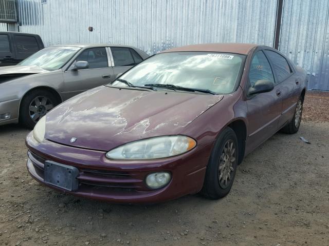 2B3HD46V02H194448 - 2002 DODGE INTREPID S MAROON photo 2