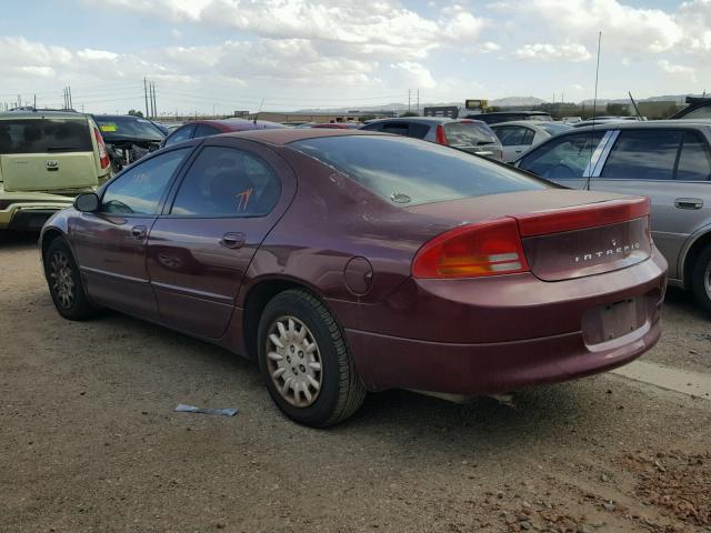 2B3HD46V02H194448 - 2002 DODGE INTREPID S MAROON photo 3