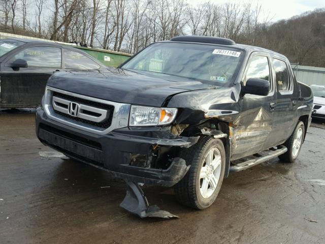 5FPYK1F58BB003794 - 2011 HONDA RIDGELINE BLACK photo 2