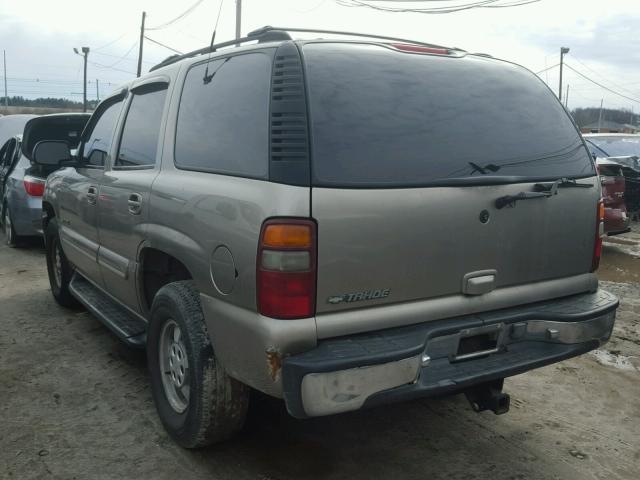 1GNEK13T31R157893 - 2001 CHEVROLET TAHOE K150 GRAY photo 3