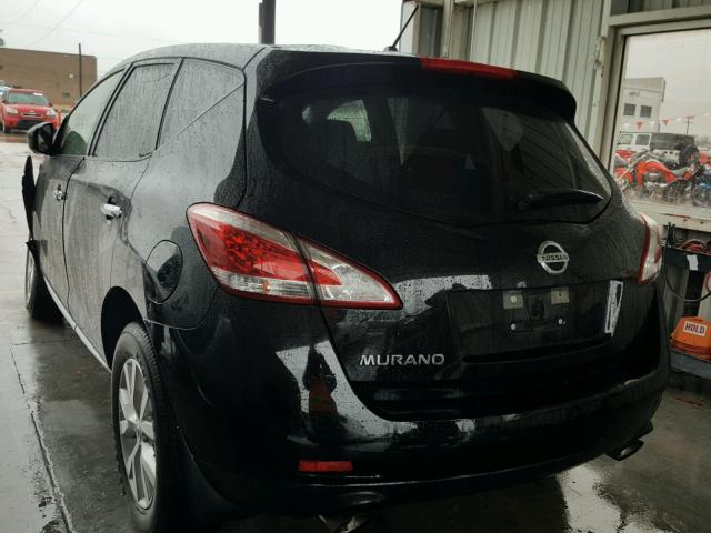 JN8AZ1MU8DW210088 - 2013 NISSAN MURANO S BLACK photo 3