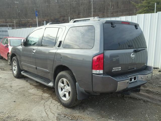 5N1AA08B94N730095 - 2004 NISSAN ARMADA SE GRAY photo 3