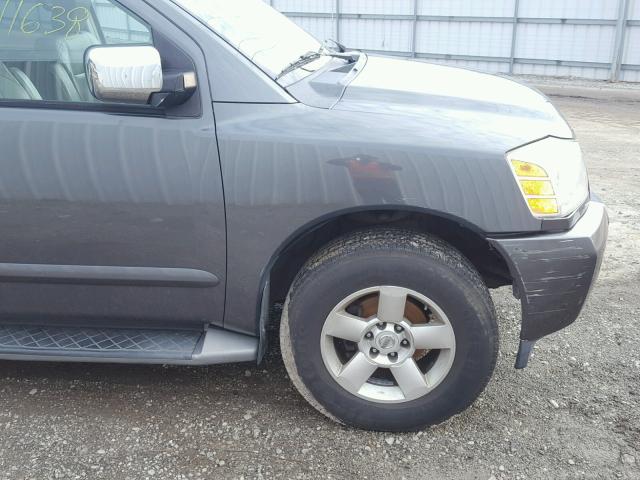 5N1AA08B94N730095 - 2004 NISSAN ARMADA SE GRAY photo 9