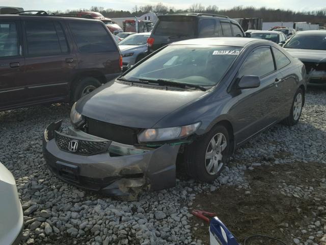 2HGFG12659H510612 - 2009 HONDA CIVIC LX GRAY photo 2