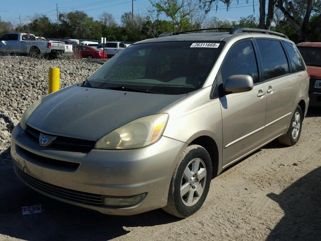 5TDZA22C44S126341 - 2004 TOYOTA SIENNA XLE BEIGE photo 2