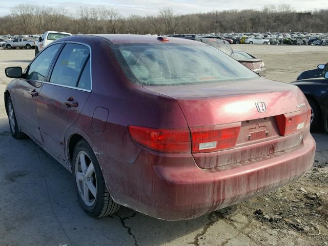 1HGCM56835A088668 - 2005 HONDA ACCORD EX RED photo 3