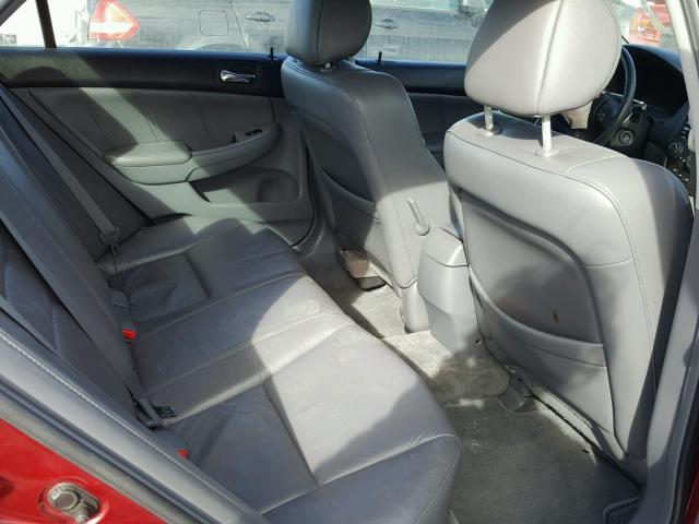 1HGCM56835A088668 - 2005 HONDA ACCORD EX RED photo 6