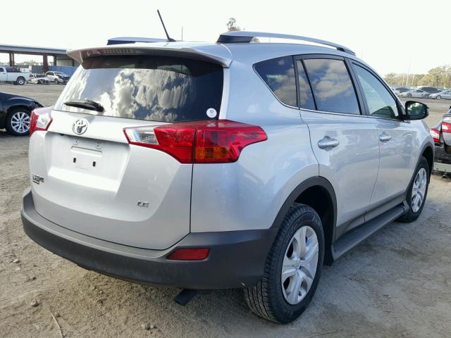 JTMZFREV5FD062719 - 2015 TOYOTA RAV4 LE SILVER photo 4