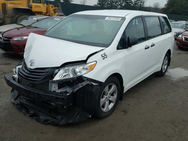 5TDZK3DC3FS648672 - 2015 TOYOTA SIENNA BAS WHITE photo 2