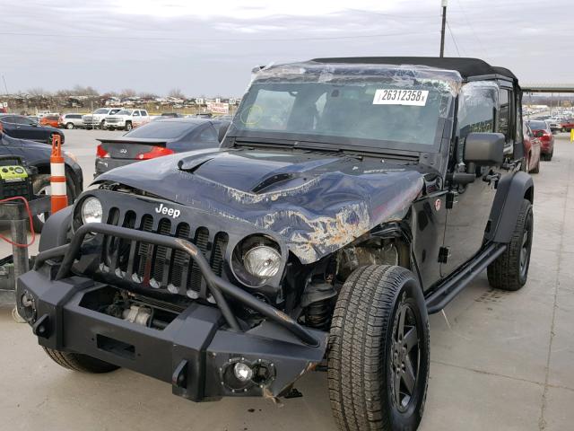 1C4HJWFG4FL700375 - 2015 JEEP WRANGLER U BLACK photo 2