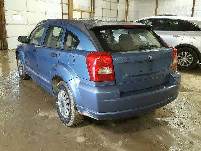 1B3HB28B57D323575 - 2007 DODGE CALIBER BLUE photo 3