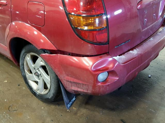 5Y2SM62834Z454649 - 2004 PONTIAC VIBE RED photo 9