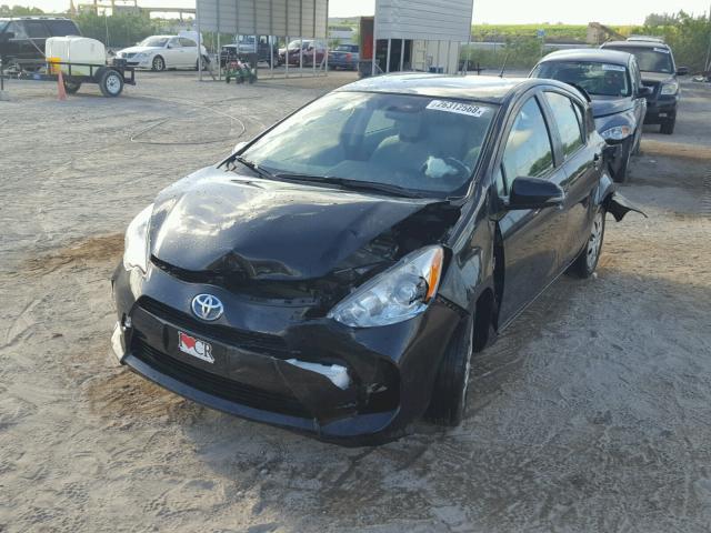 JTDKDTB3XC1000835 - 2012 TOYOTA PRIUS C BLACK photo 2