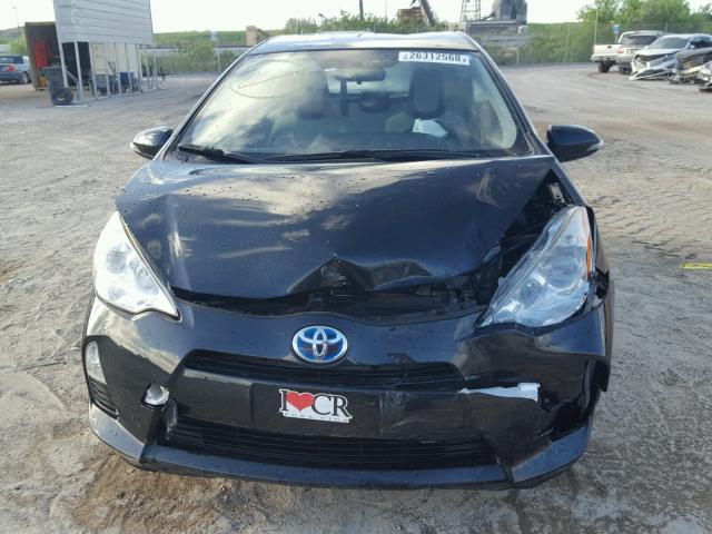 JTDKDTB3XC1000835 - 2012 TOYOTA PRIUS C BLACK photo 9