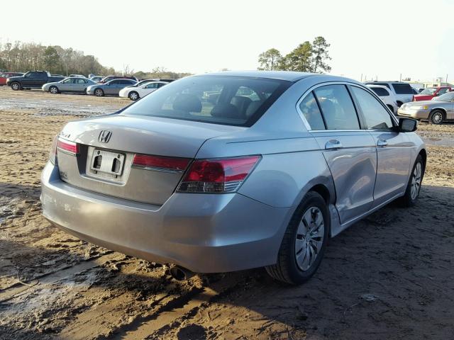 1HGCP2F31BA000657 - 2011 HONDA ACCORD LX SILVER photo 4