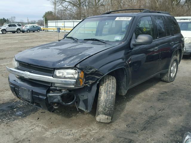 1GNDT13SX22251070 - 2002 CHEVROLET TRAILBLAZE BLACK photo 2