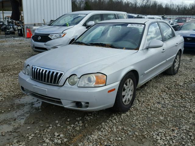 KNAGD126655434358 - 2005 KIA OPTIMA LX SILVER photo 2