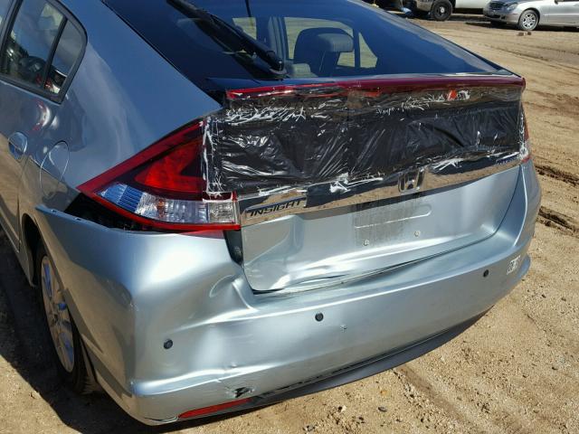 JHMZE2H76DS001989 - 2013 HONDA INSIGHT EX TEAL photo 9