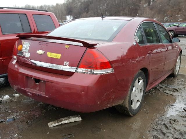 2G1WV58N281372814 - 2008 CHEVROLET IMPALA 50T BURGUNDY photo 4