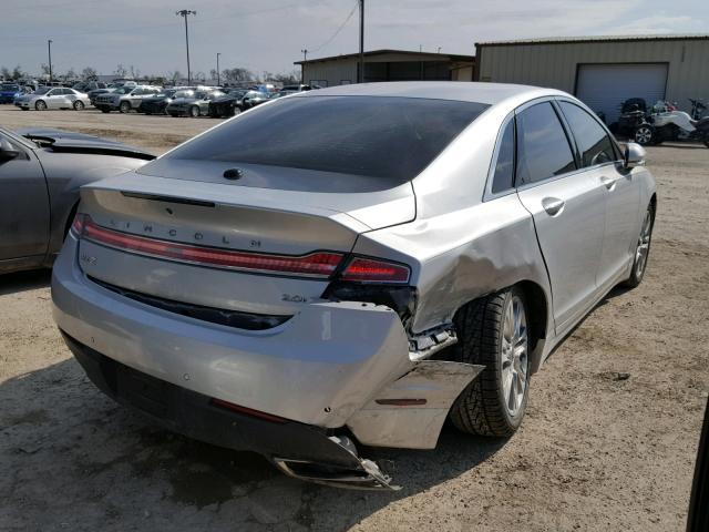 3LN6L2LU5ER830486 - 2014 LINCOLN MKZ HYBRID SILVER photo 4