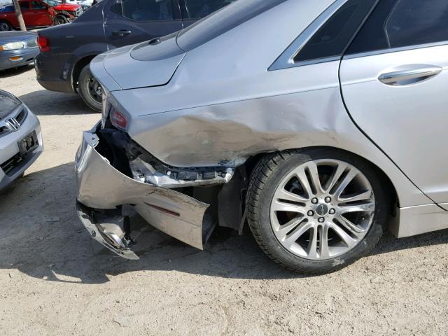 3LN6L2LU5ER830486 - 2014 LINCOLN MKZ HYBRID SILVER photo 9