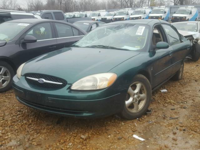 1FAFP55S2YA119435 - 2000 FORD TAURUS SES GREEN photo 2