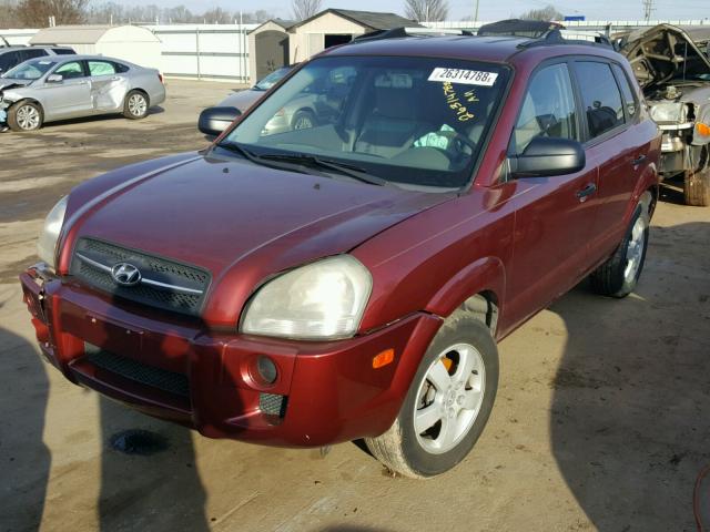 KM8JM12B77U550260 - 2007 HYUNDAI TUCSON GLS BURGUNDY photo 2