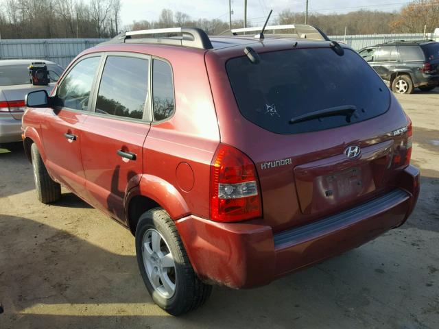 KM8JM12B77U550260 - 2007 HYUNDAI TUCSON GLS BURGUNDY photo 3