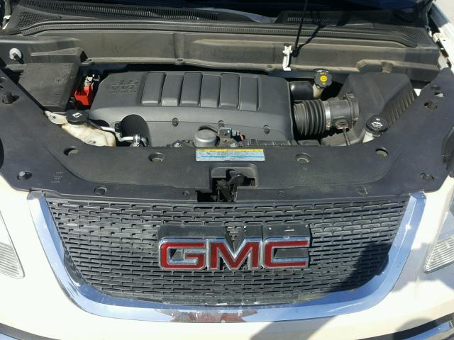 1GKLRNED3AJ136506 - 2010 GMC ACADIA SLT თეთრი ფოტო 7