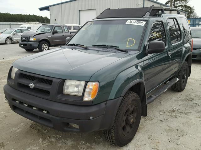 5N1ED28T51C532652 - 2001 NISSAN XTERRA XE GREEN photo 2