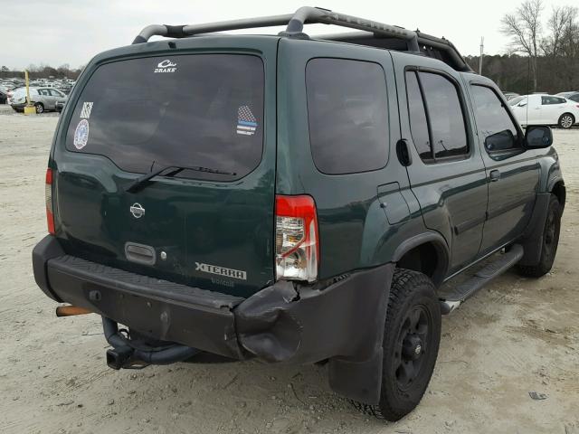 5N1ED28T51C532652 - 2001 NISSAN XTERRA XE GREEN photo 4