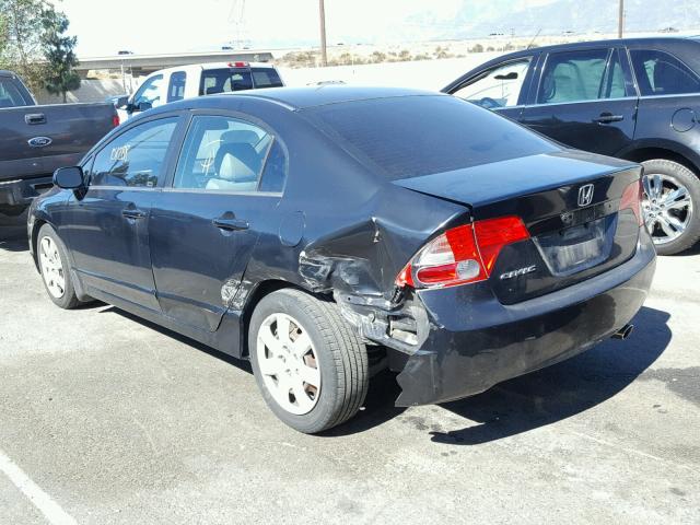 1HGFA16567L112098 - 2007 HONDA CIVIC LX BLACK photo 3