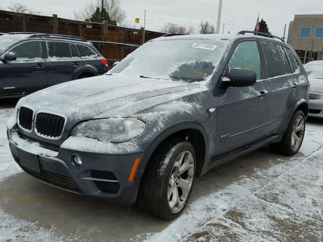 5UXZV4C59CL988467 - 2012 BMW X5 XDRIVE3 BLUE photo 2