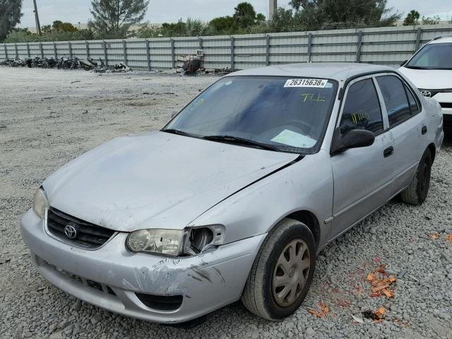 1NXBR12E11Z469410 - 2001 TOYOTA COROLLA CE SILVER photo 2