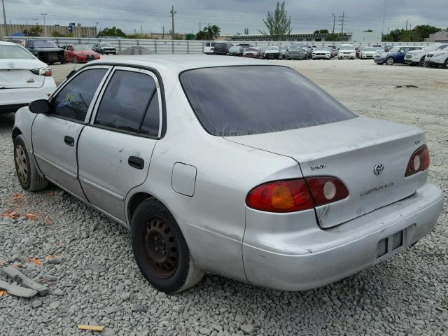 1NXBR12E11Z469410 - 2001 TOYOTA COROLLA CE SILVER photo 3