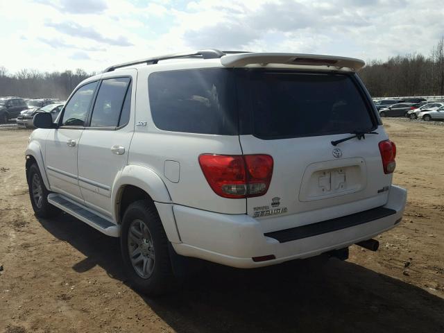 5TDZT34A66S268303 - 2006 TOYOTA SEQUOIA SR WHITE photo 3