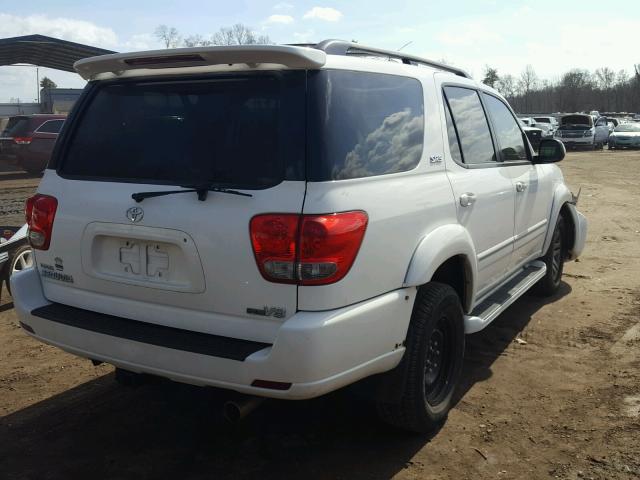 5TDZT34A66S268303 - 2006 TOYOTA SEQUOIA SR WHITE photo 4