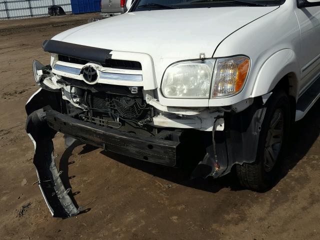 5TDZT34A66S268303 - 2006 TOYOTA SEQUOIA SR WHITE photo 9