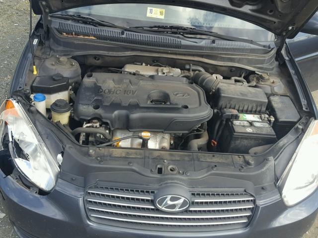 KMHCN46C18U274461 - 2008 HYUNDAI ACCENT GLS GRAY photo 7