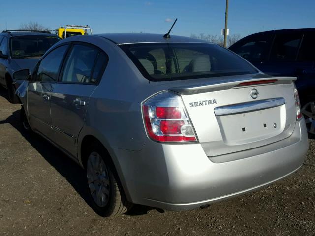 3N1AB6AP1CL662497 - 2012 NISSAN SENTRA 2.0 SILVER photo 3