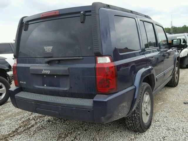 1J8HG48N06C210443 - 2006 JEEP COMMANDER BLUE photo 4