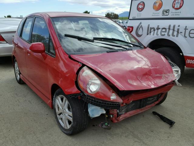 JHMGD38668S045598 - 2008 HONDA FIT SPORT RED photo 1