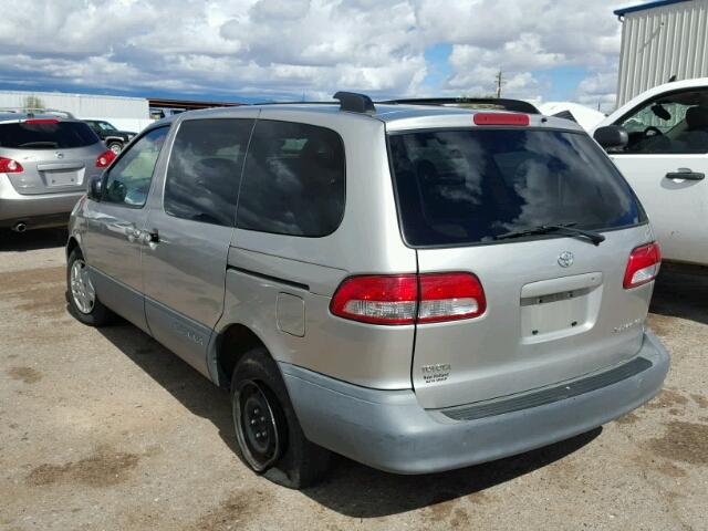 4T3ZF19C23U533055 - 2003 TOYOTA SIENNA CE SILVER photo 3