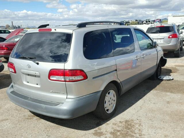 4T3ZF19C23U533055 - 2003 TOYOTA SIENNA CE SILVER photo 4