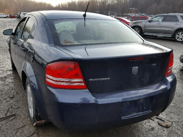 1B3LC46K08N659894 - 2008 DODGE AVENGER SE BLUE photo 3