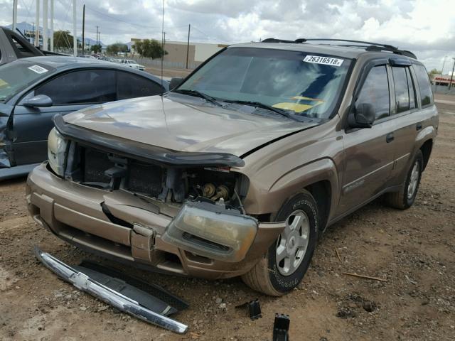 1GNDT13S422327690 - 2002 CHEVROLET TRAILBLAZE BROWN photo 2